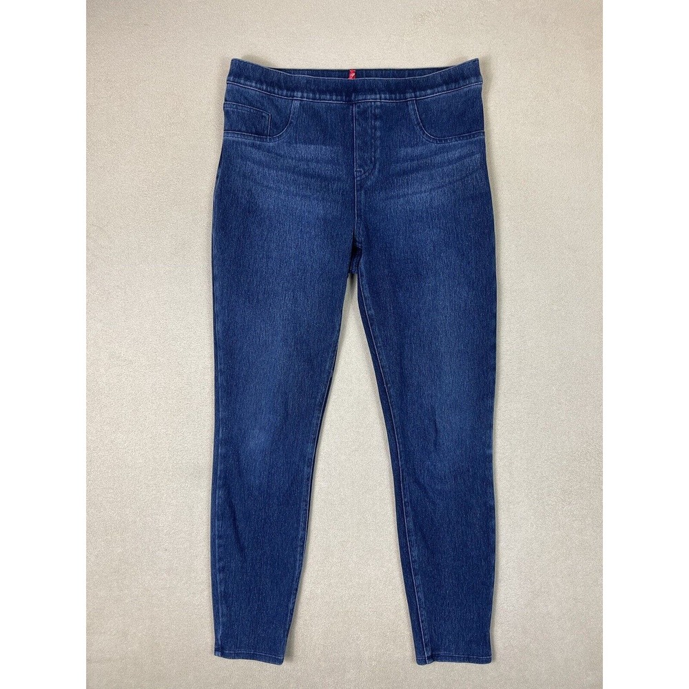 Spanx‎ Jeans Womens Large Blue Jean-ish Ankle Leggings Pull On Stretch Adult
